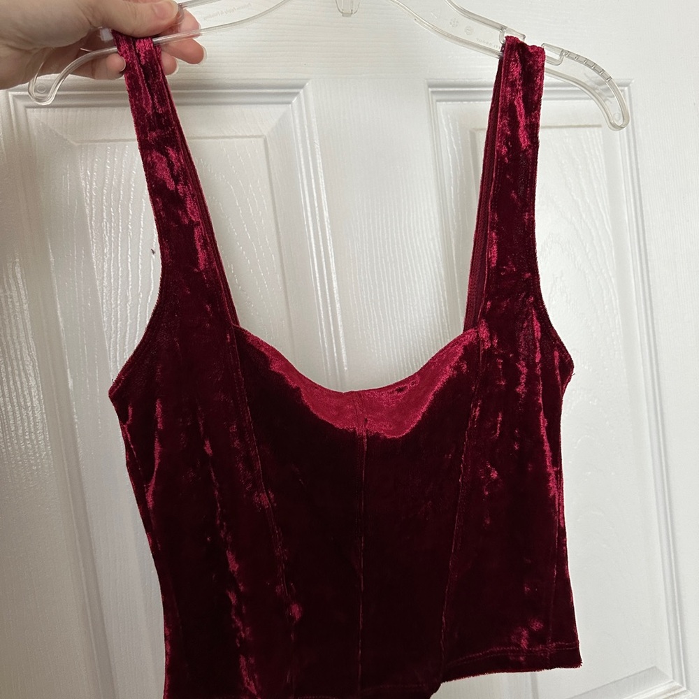 Free People crush away velvet tank